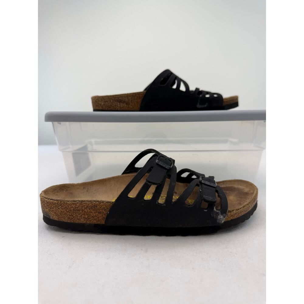 Birkenstock Granada Black Sandals Size 37 Wide - Picture 4 of 9